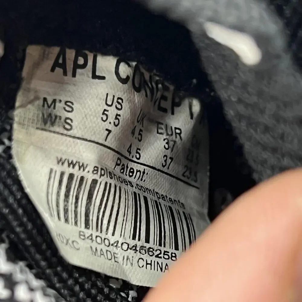 APL Concept X Basketball Shoes Women Size 7 Black White High Top Comfort Sneaker